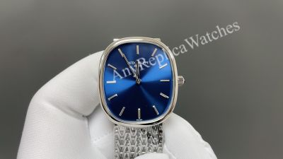 Patek Philippe 5738 Golden Ellipse 75g 34.5*39.5mm Cal.240 Movement Blue Face White Gold Band Watch